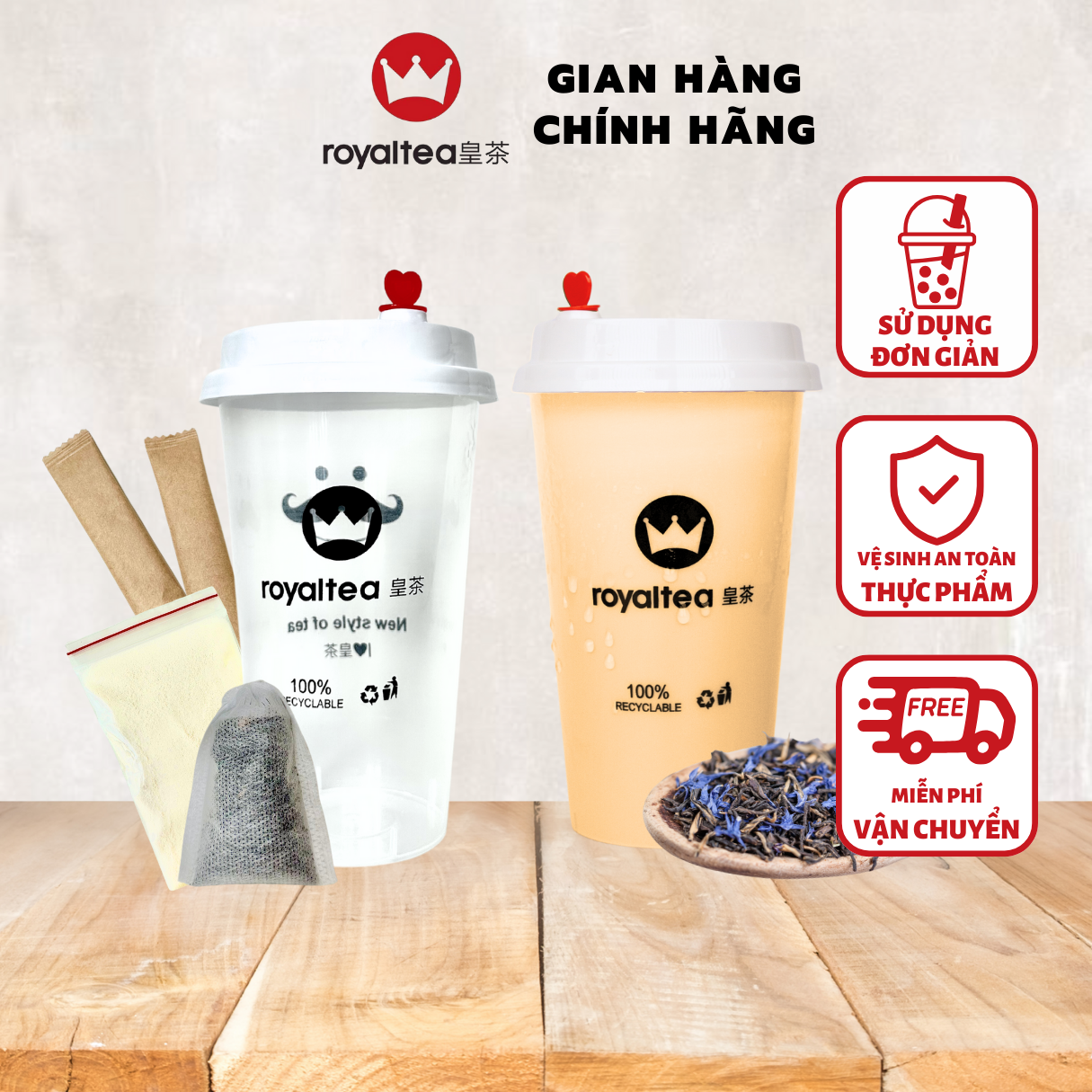 Trà sữa Royaltea Vị Bá Tước (Vị Trà Bá Tước Đến Từ Nước Anh). Trà Sữa Royaltea Tự Pha Chính Hãng, set trà sữa tự nấu tiện lợi