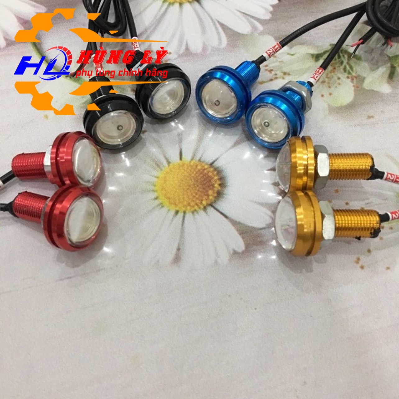 Đèn Chớp Cúc áo Trắng (Cái)  Ánh Sáng Trắng Cho Ô Tô Xe Máy Có Video