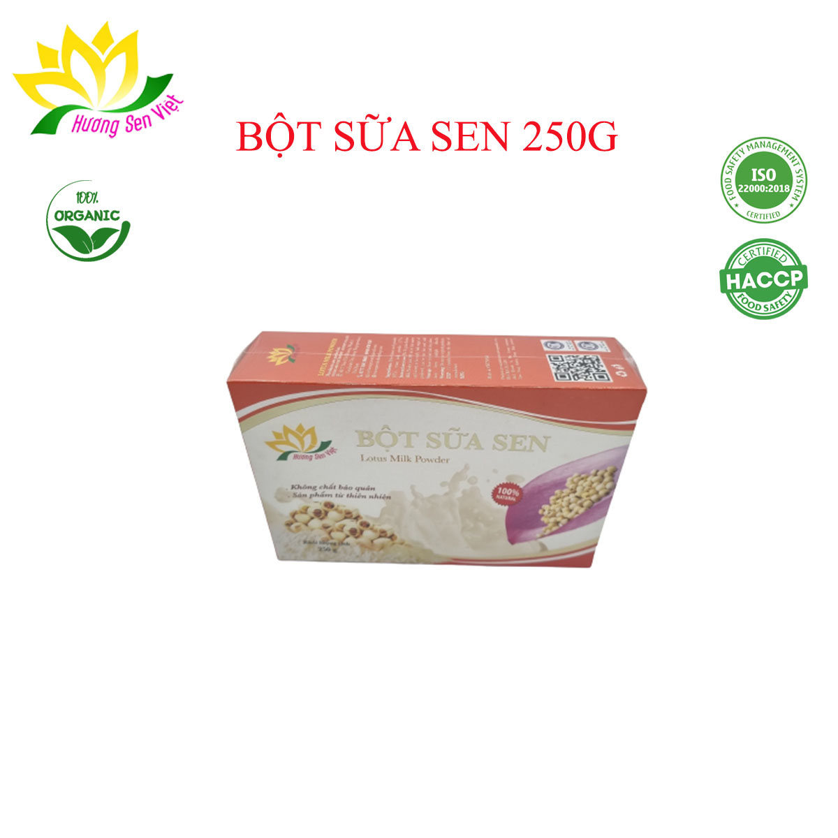 Bột sữa sen hộp 250g - cty hương sen việt