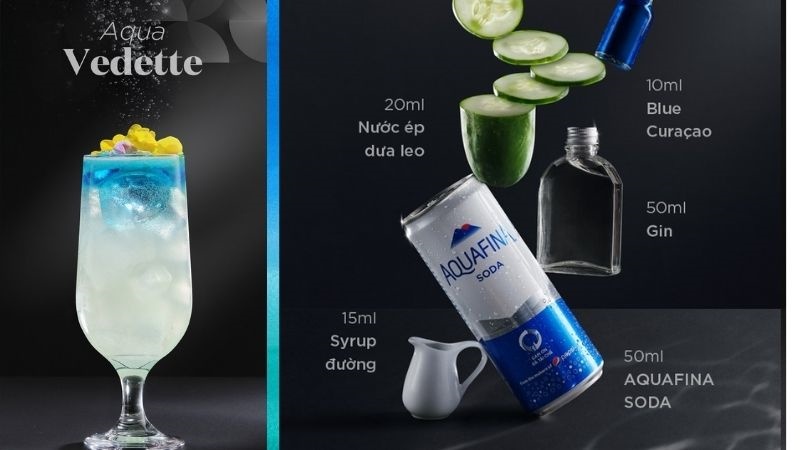 Lốc 6 lon Nước Uống Có Gas Aquafina Soda (320ml/Lon)