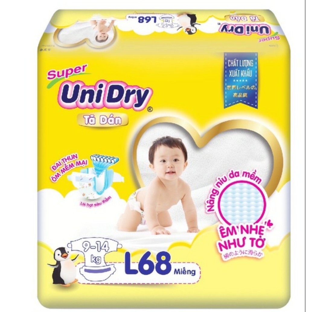 Tã dán Unidry size M76 - size L68 - size XL62 miêng