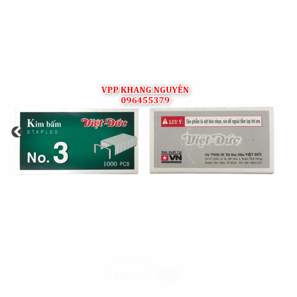 Kim Bấm No.3 - 24/6 Việt Đức (Hộp 10 hộp nhỏ)