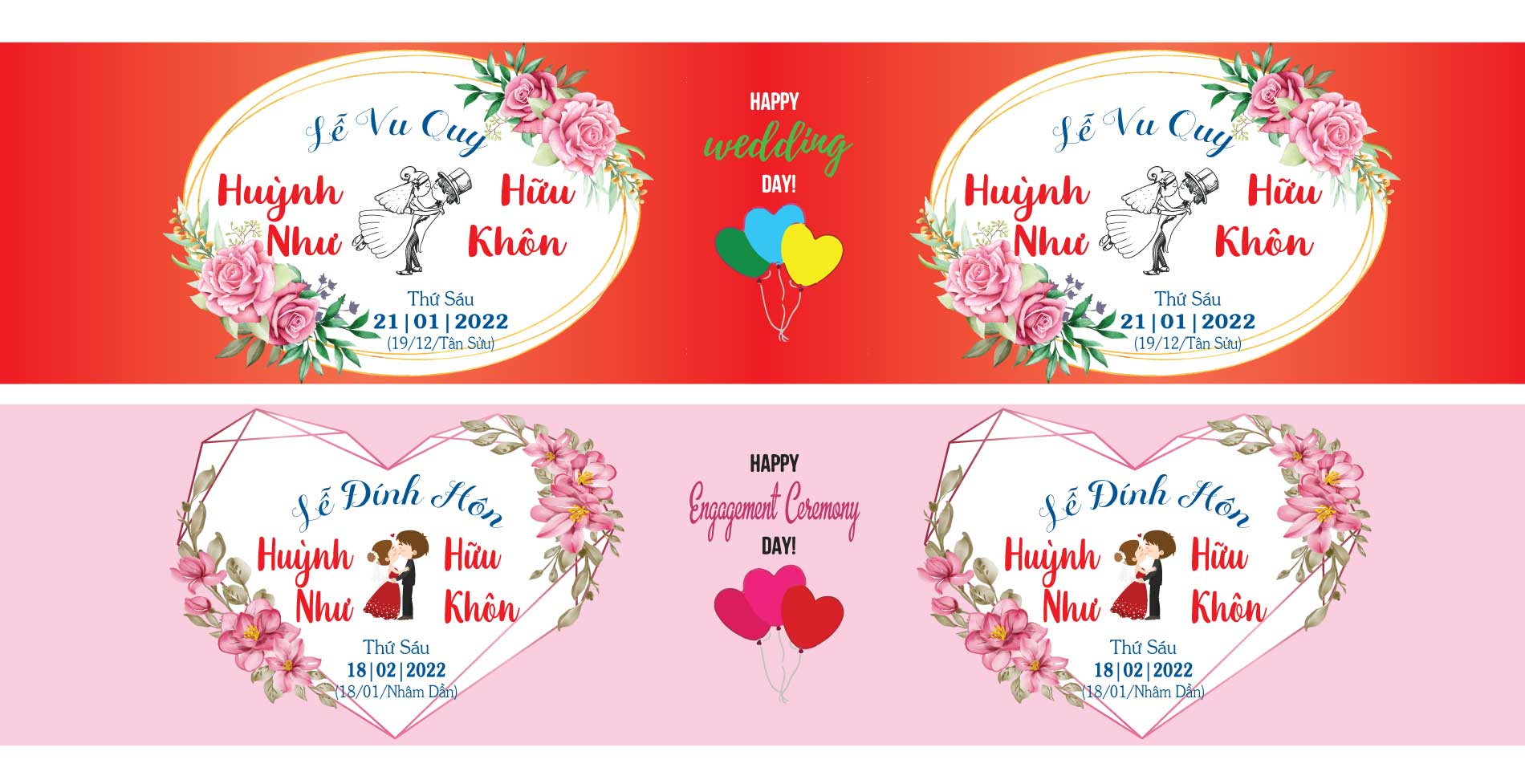 Combo 30 Tem dán chai nước suối Cưới