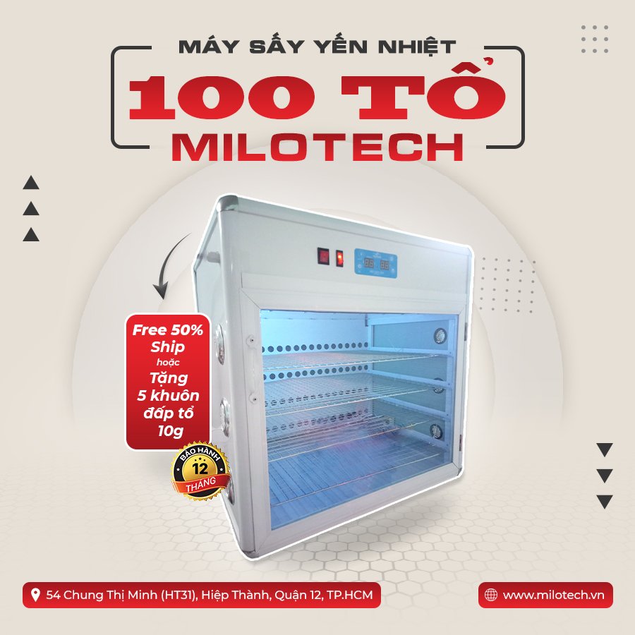 [Trả góp 0%] Máy sấy tổ yến 100 tổ giá rẻ
