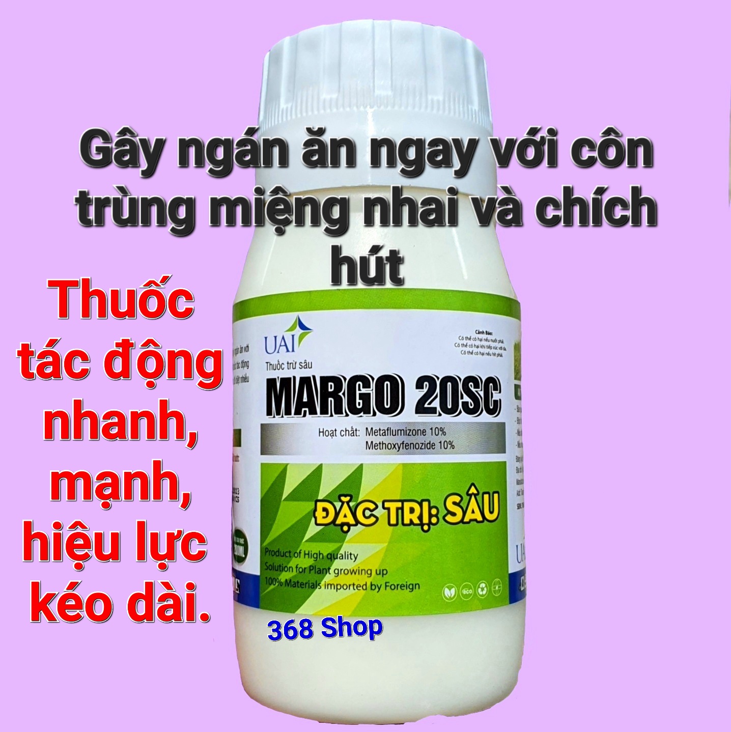 Đặc t r ị: Loài sâu 💎 Thuốc trừ sâu MARGO 20SC (Chai 200ml)💖 Quan trọng là rất hiệu quả