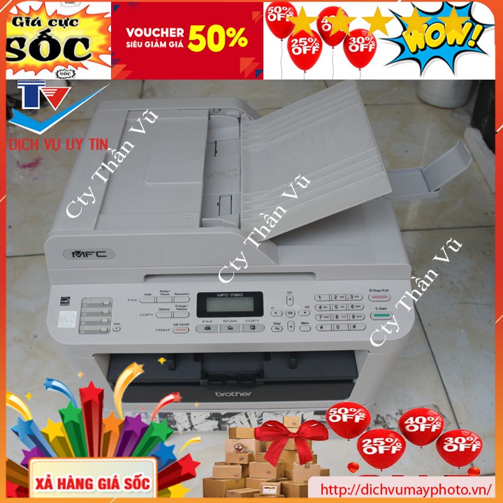 Multifunction printer LASER BROTHER MFC -7360 old compact beautiful machine full-featured photocopier scan ADF INECO