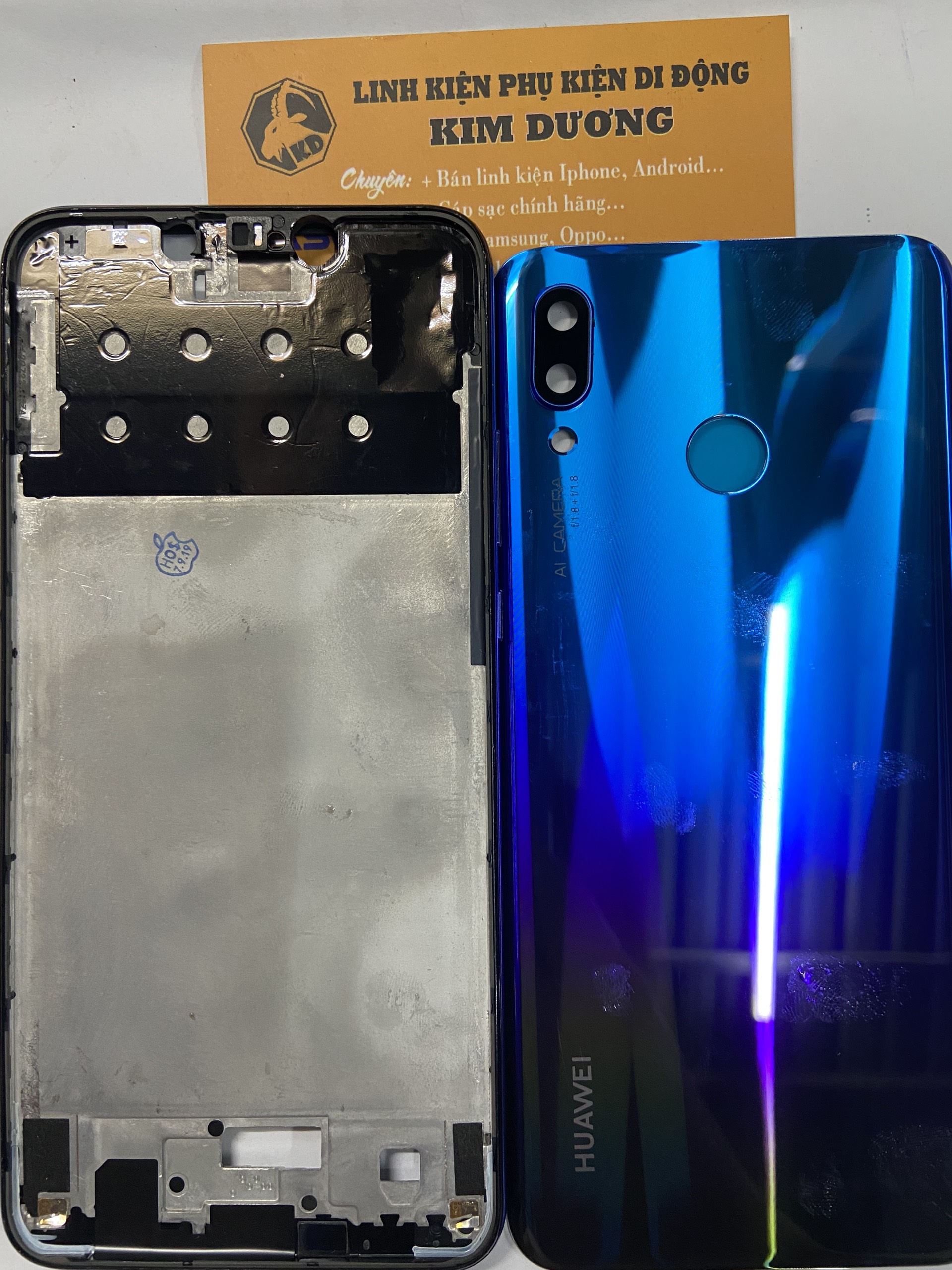 Vỏ bộ/ Khung sườn ( benzen) + Lưng kính Huawei Nova 3i ( có kính cam)
