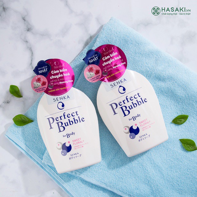 Sữa tắm dưỡng ẩm hương hoa Senka Perfect Bubble for Body Sweet Floral n 500ml