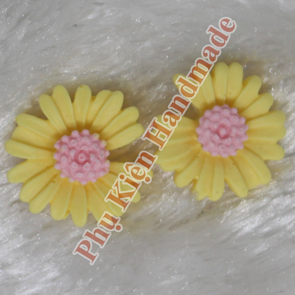 Hoa cúc nhựa 2.1cm làm đồ handmade