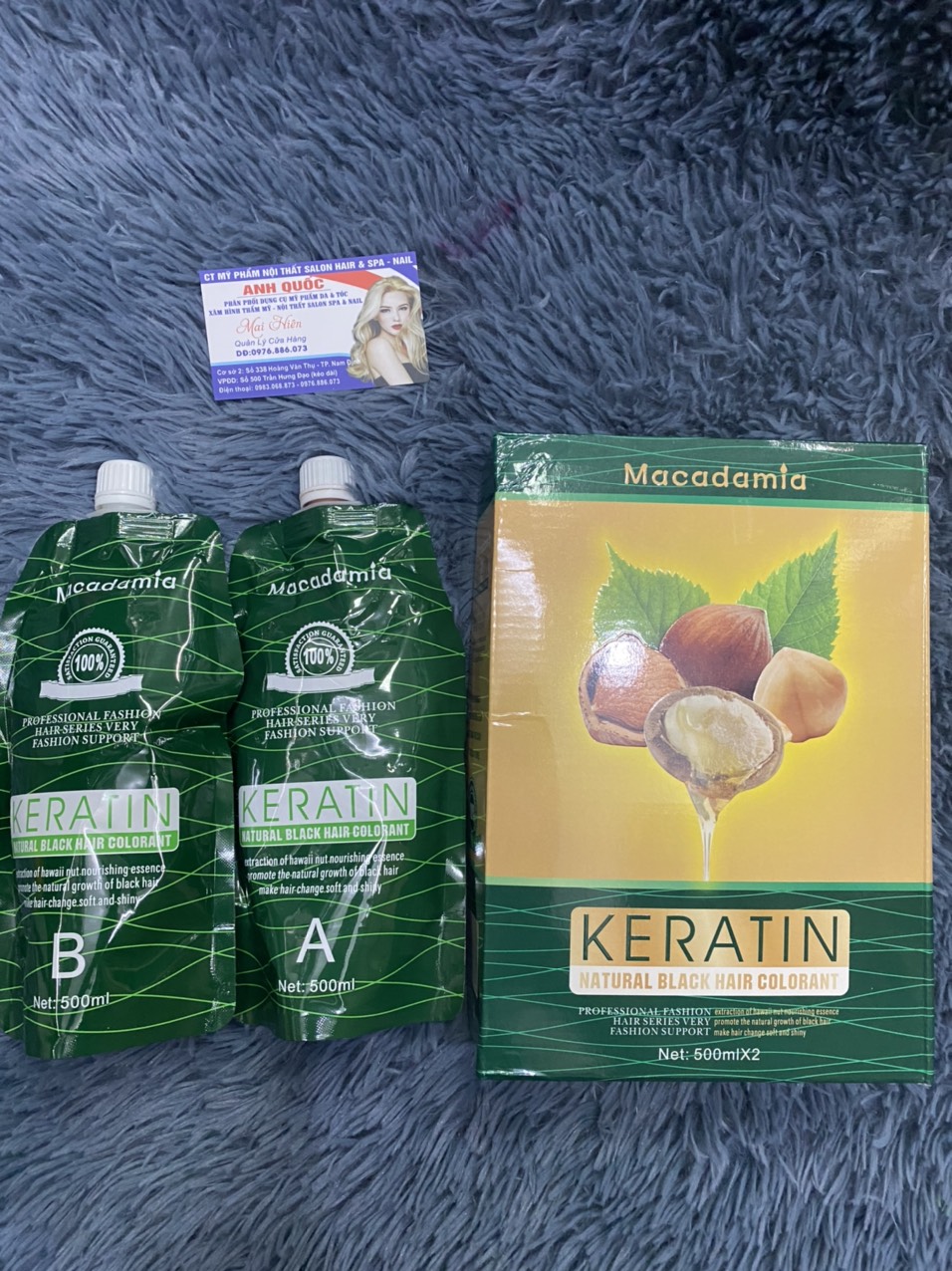 nhuộm đen thảo dược phủ bạc keratin
