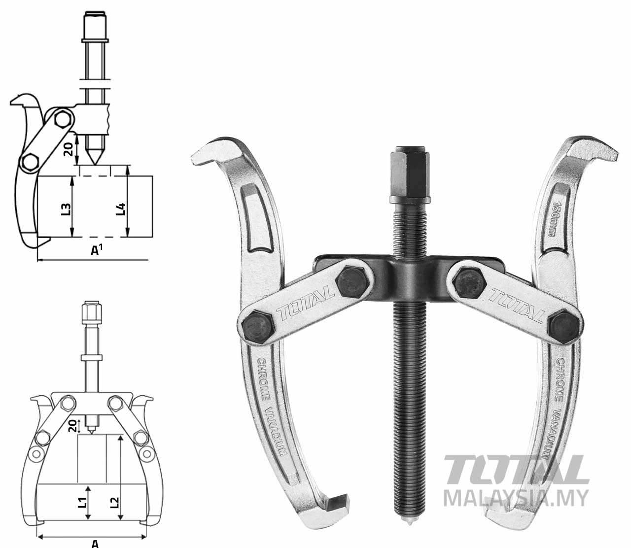 4 inch Cảo 2 chấu TOTAL THTGP246