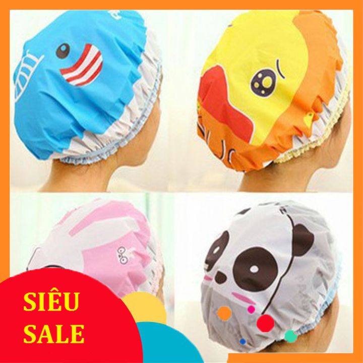 Mũ trùm tóc, đội đầu khi tắm siêu dễ thương