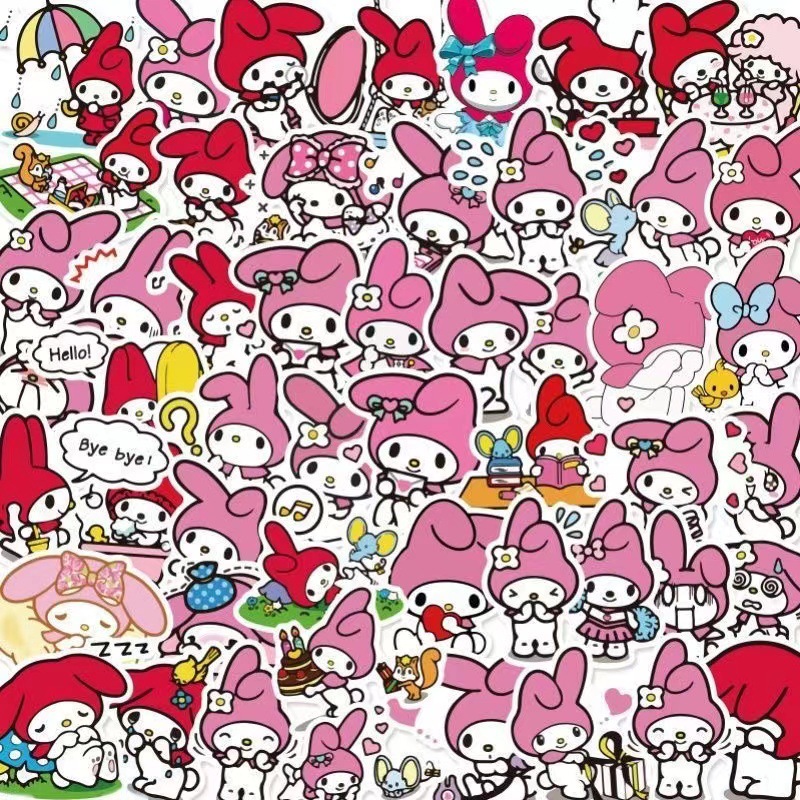Set 50 Sticker Sanrio  dễ thương trang trí sổ