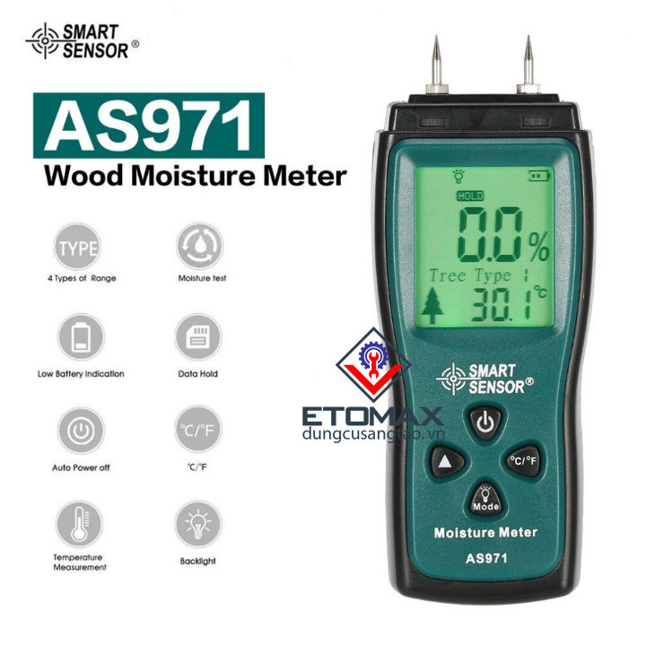 Máy đo độ ẩm gỗ Smartsensor AS971
