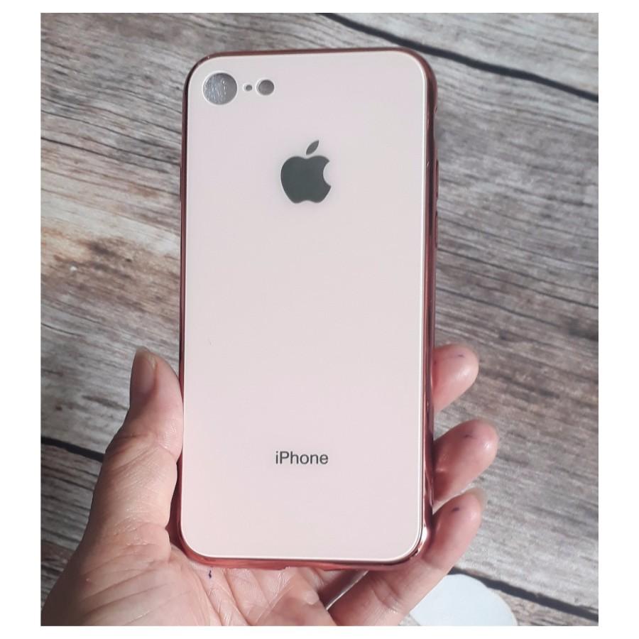 Ốp lưng kính cho iPhone 7  (Giả mặt lưng iPhone 8) TẶNG KÍNH CƯỜNG LỰC 10D