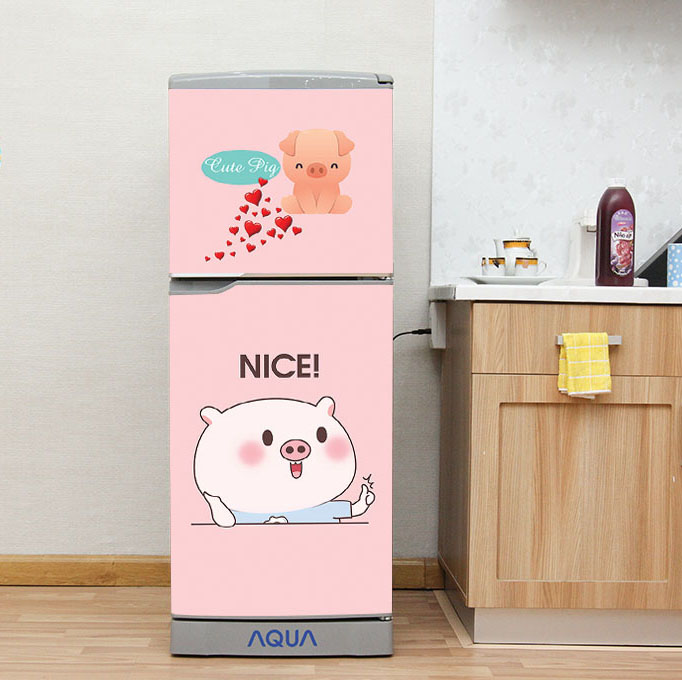 [HCM]Decal dán trang trí tủ lạnh siêu cute