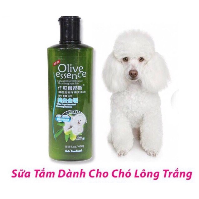 Hanpet - SỮA TẮM CHO THÚ CƯNG CHÓ MÈO Olive Essence Chai 450ml