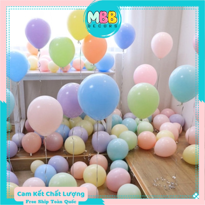 Set 10 Bóng Pastel 10 Inch Nhiều Màu Sắc Lựa Chọn