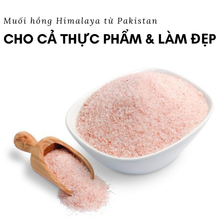 Muối hồng Himalaya hạt mịn dùng cho cả thực phẩm, dưỡng da, trọng lượng: 100 gr