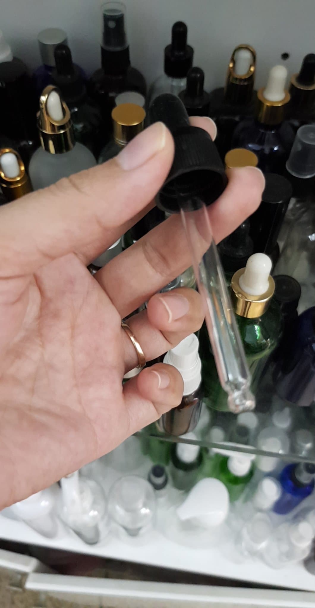 combo 5 chai thủy tinh nút bóp 30ml