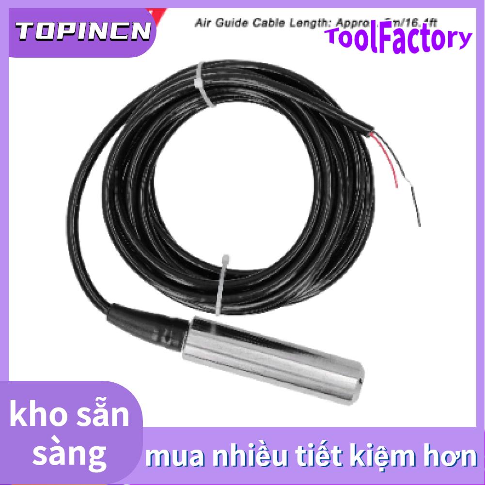 YB‑2J‑F Liquid Level Transmitter 5m Cable Water Level Sensor Detector 12‑32VDC 4‑20mA 0-4m