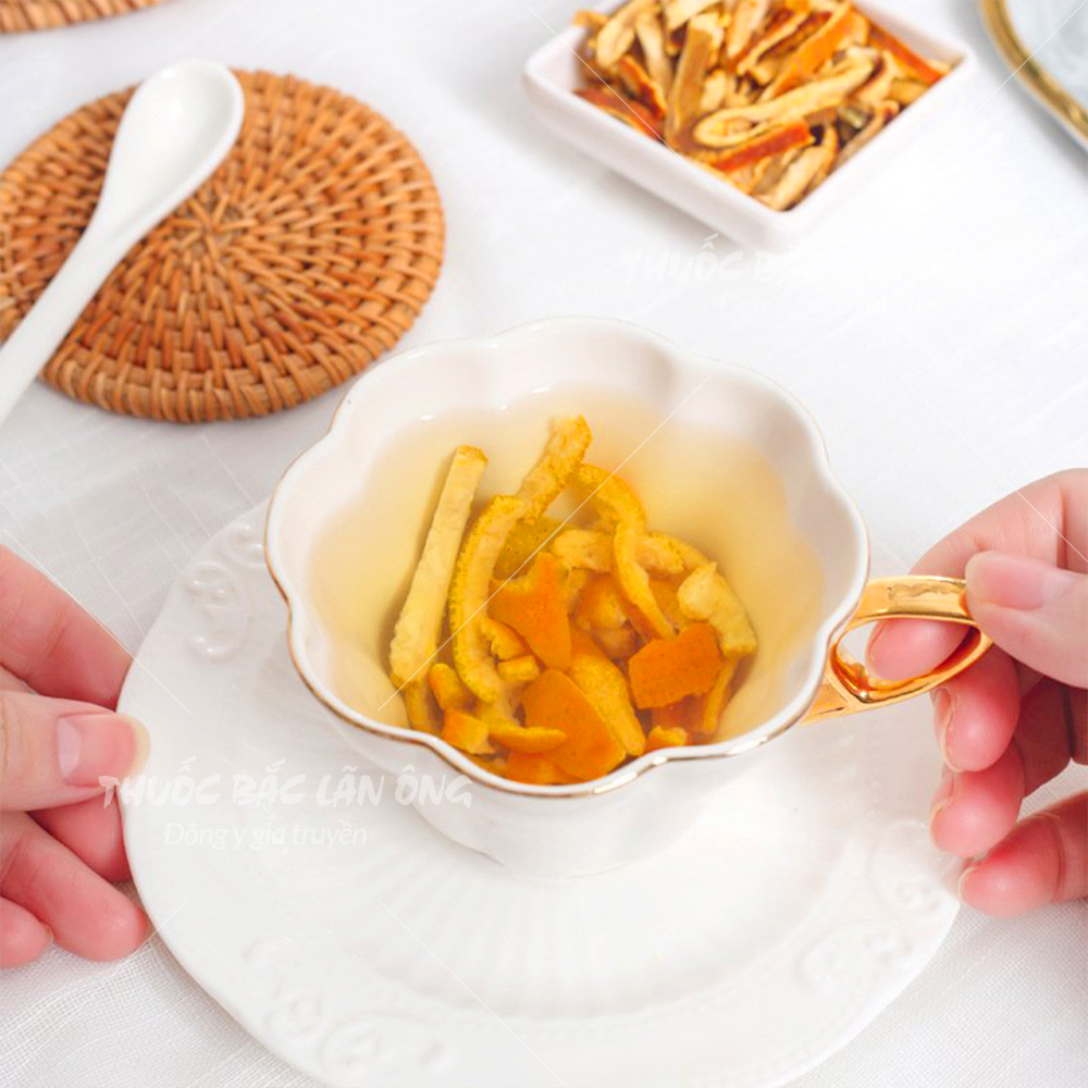 Trần bì 1kg, vỏ quýt, cam sấy khô, thơm, sạch - Lãn Ông