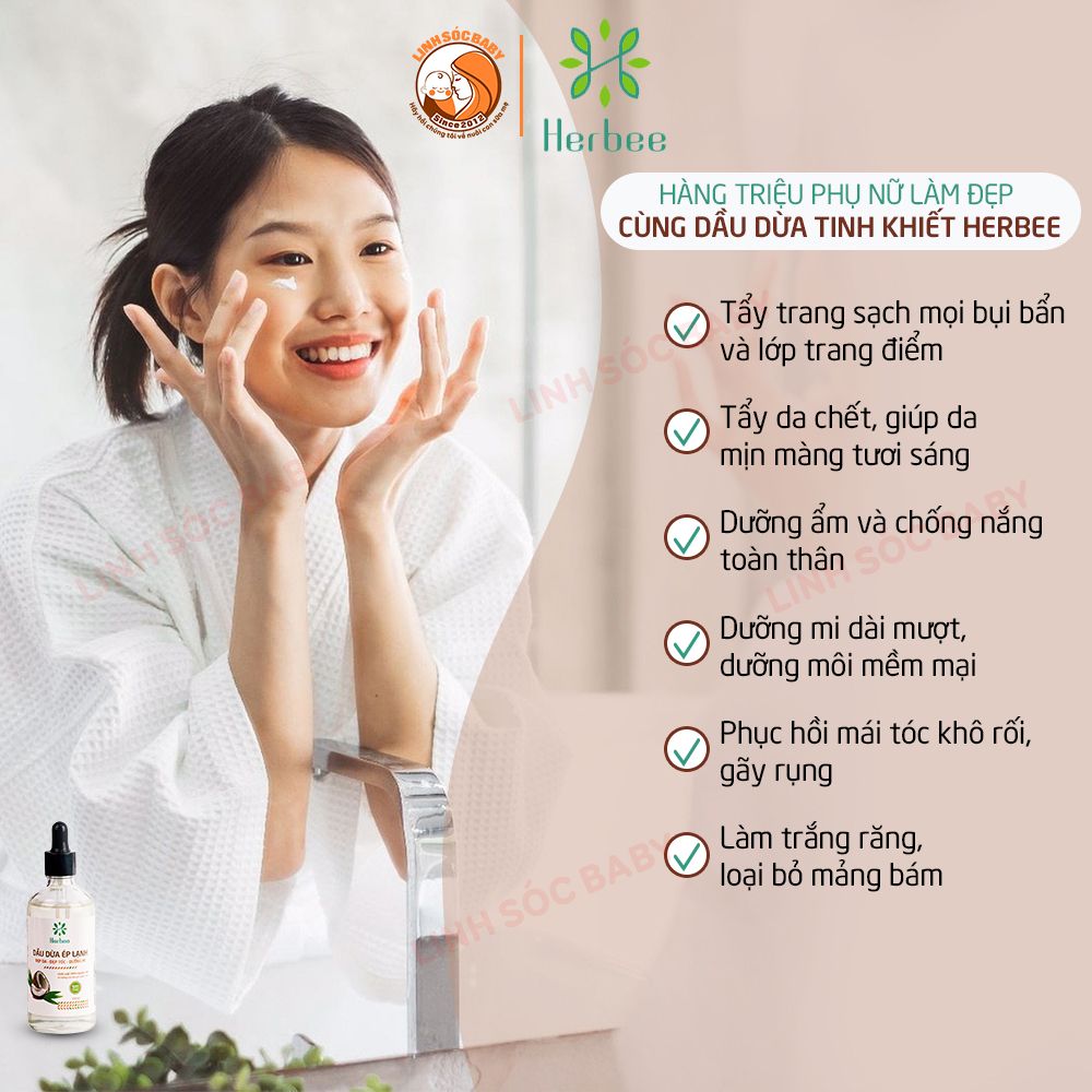 Dầu Dừa Ép Lạnh Tinh Khiết Herbee