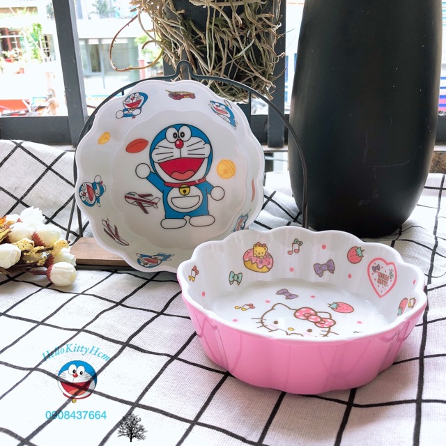 Chén Melamin Hoa Văn Hellokitty Doreamon