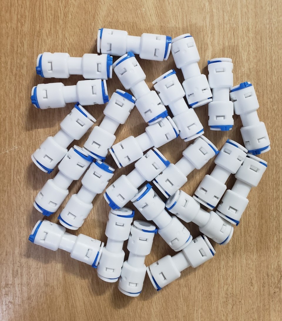 (HCM) Combo 2 Cút Nối Dây 6mm - (1 Cút Góc, 1 Cút Thẳng 6mm)
