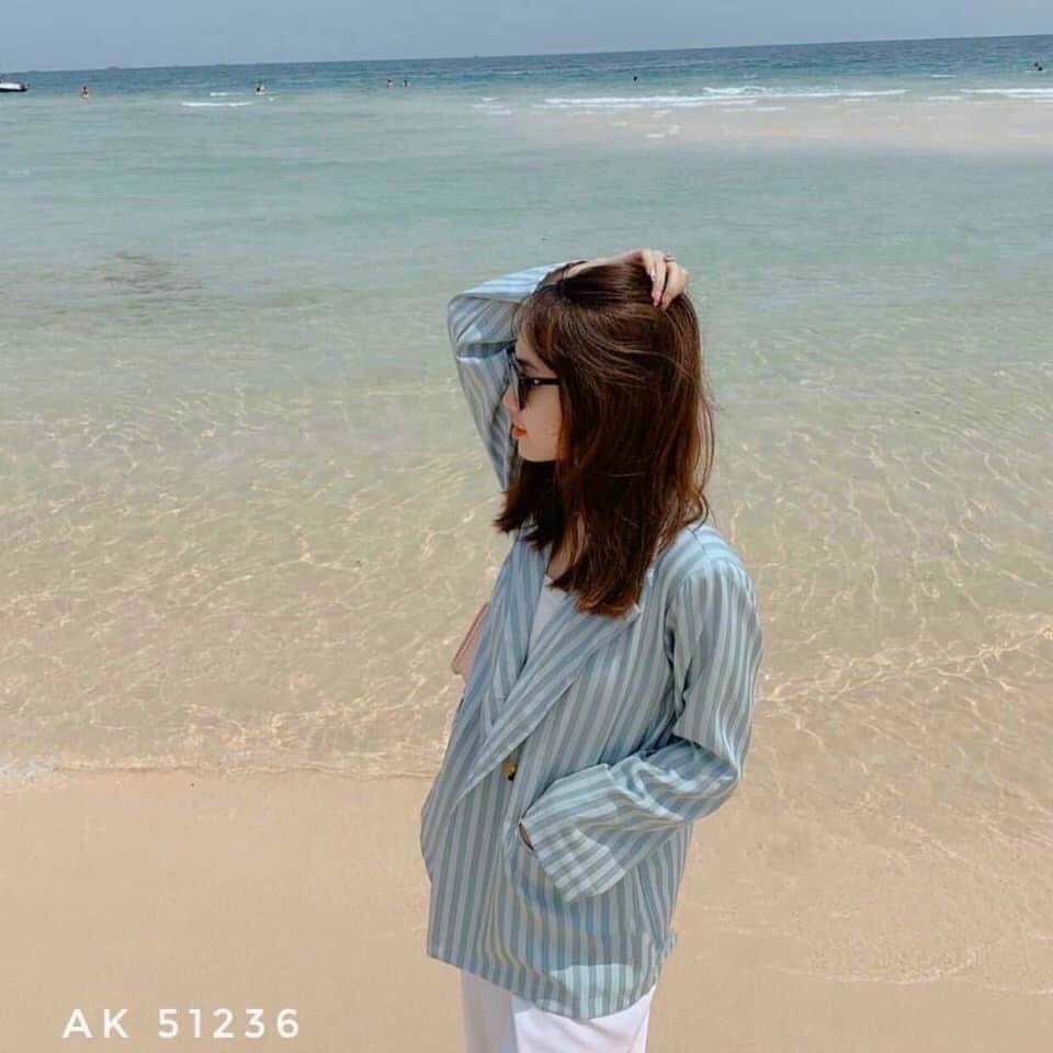 Áo vest blazer kẻ thanh lịch