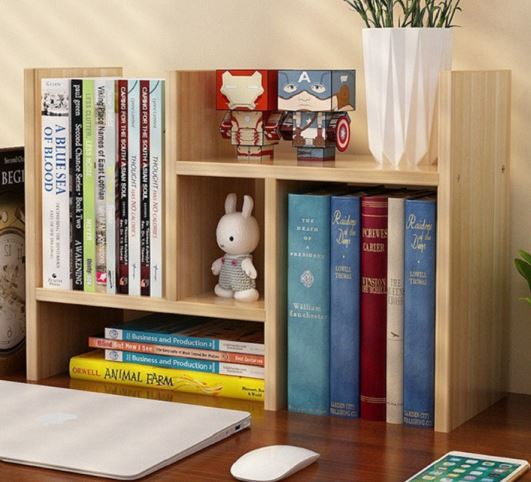 Kệ Sách Gỗ Để Bàn Lắp Ghép 6 Thanh