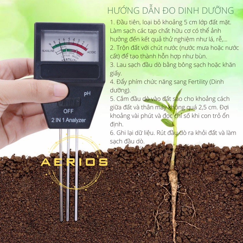 MÁY ĐO PH ĐẤT VÀ ĐỘ MÀU MỠ CỦA ĐẤT, MÁY ĐO DINH DƯỠNG ĐẤT