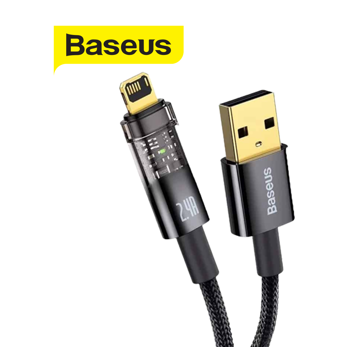 Cáp sạc Baseus Explorer Series Lightning tự ngắt 2.4A vải dù siêu bền dài 1M cho iP7/8/9/10