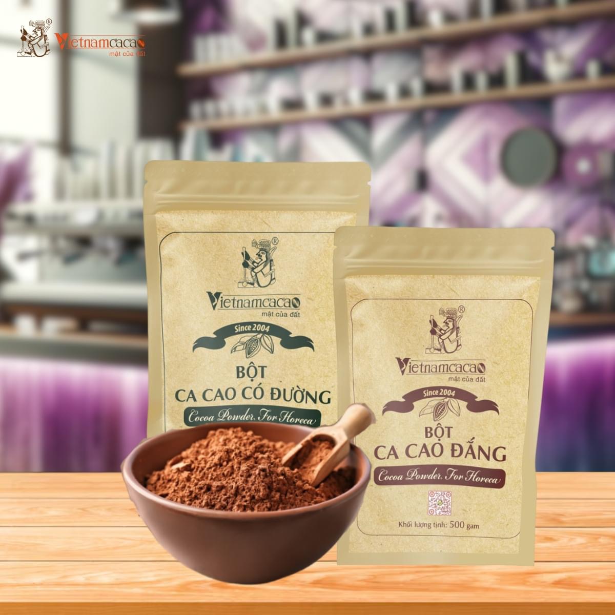 Bột cacao Vinacacao - Pha chế - túi 500g