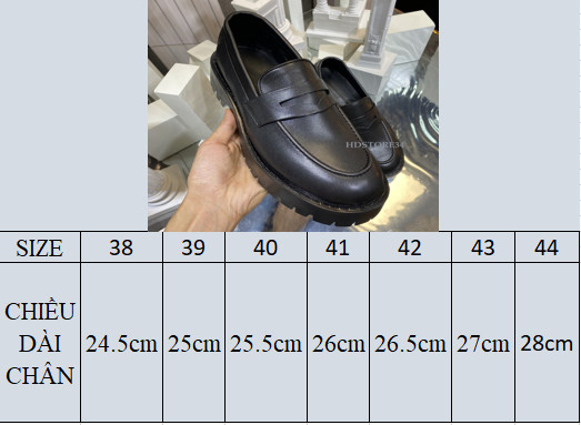 Giày Penny Loafer Đế Khủng 5cm Siêu Chất Full Black