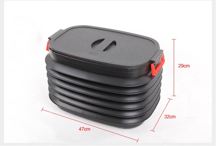 Thùng Đựng Đồ Có Nắp Co Giãn Trên Xe Hơi [ Thể Tích 40L]