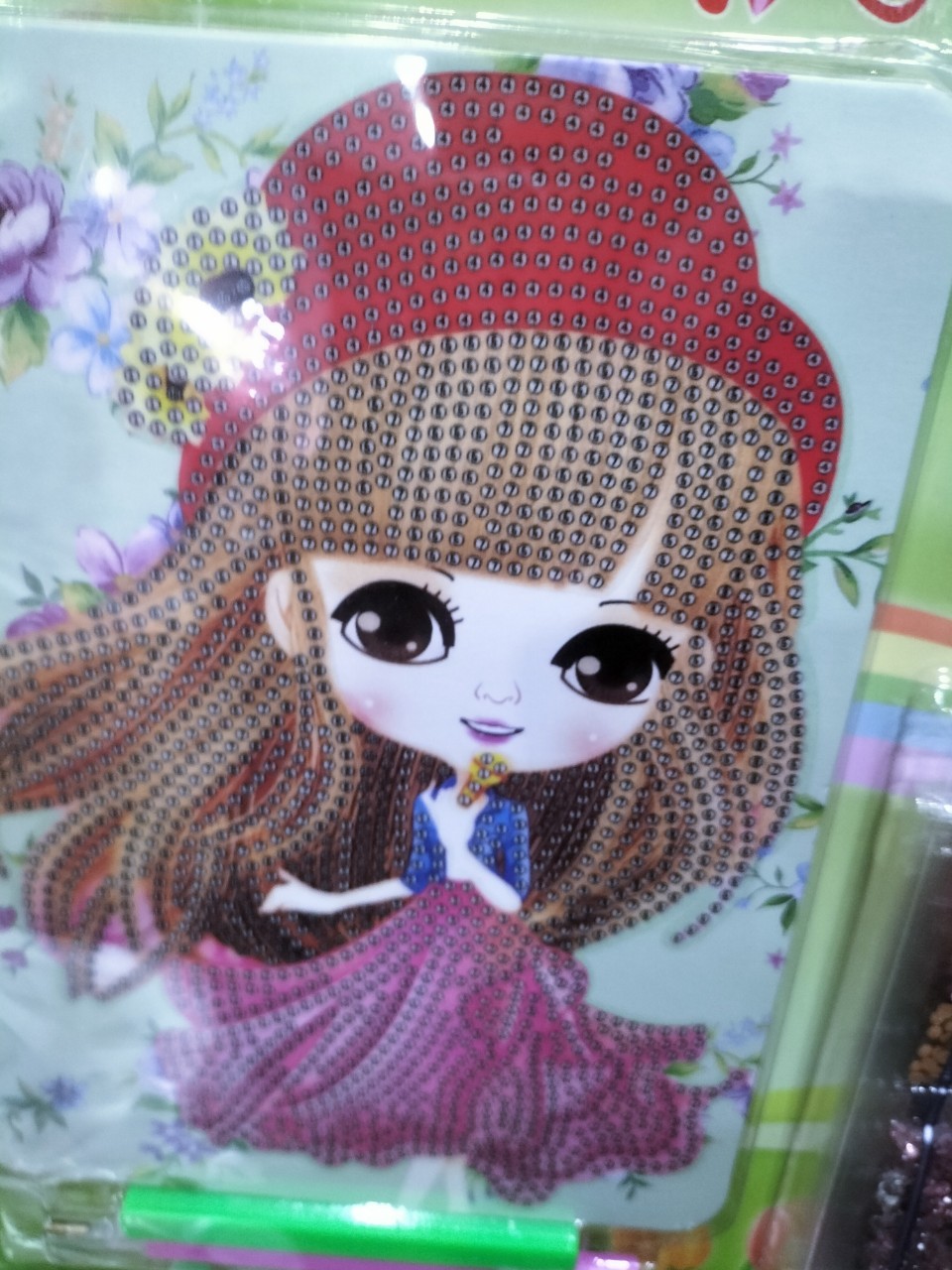 Tranh đính đá mini cô gái kích thước 20x15