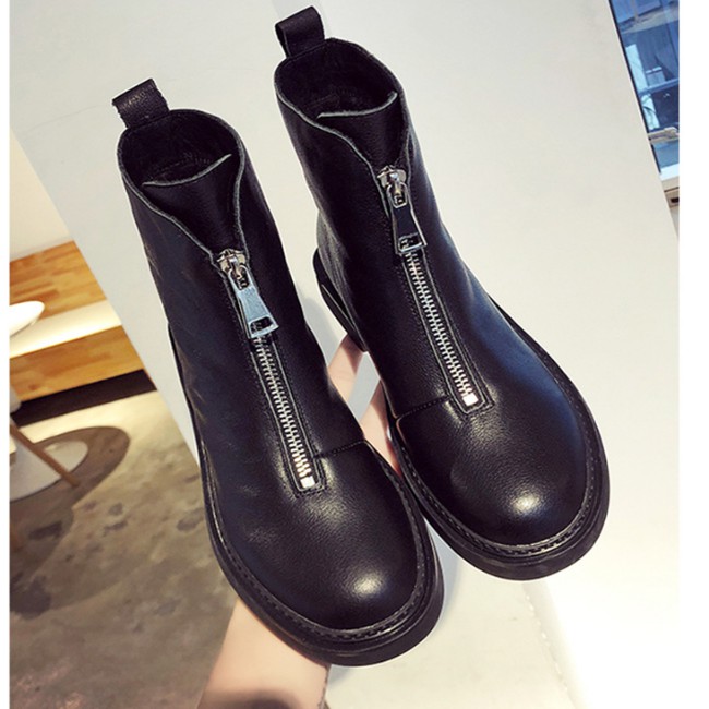 [SKM] Giày boot dây kéo phía trước nữ 20414