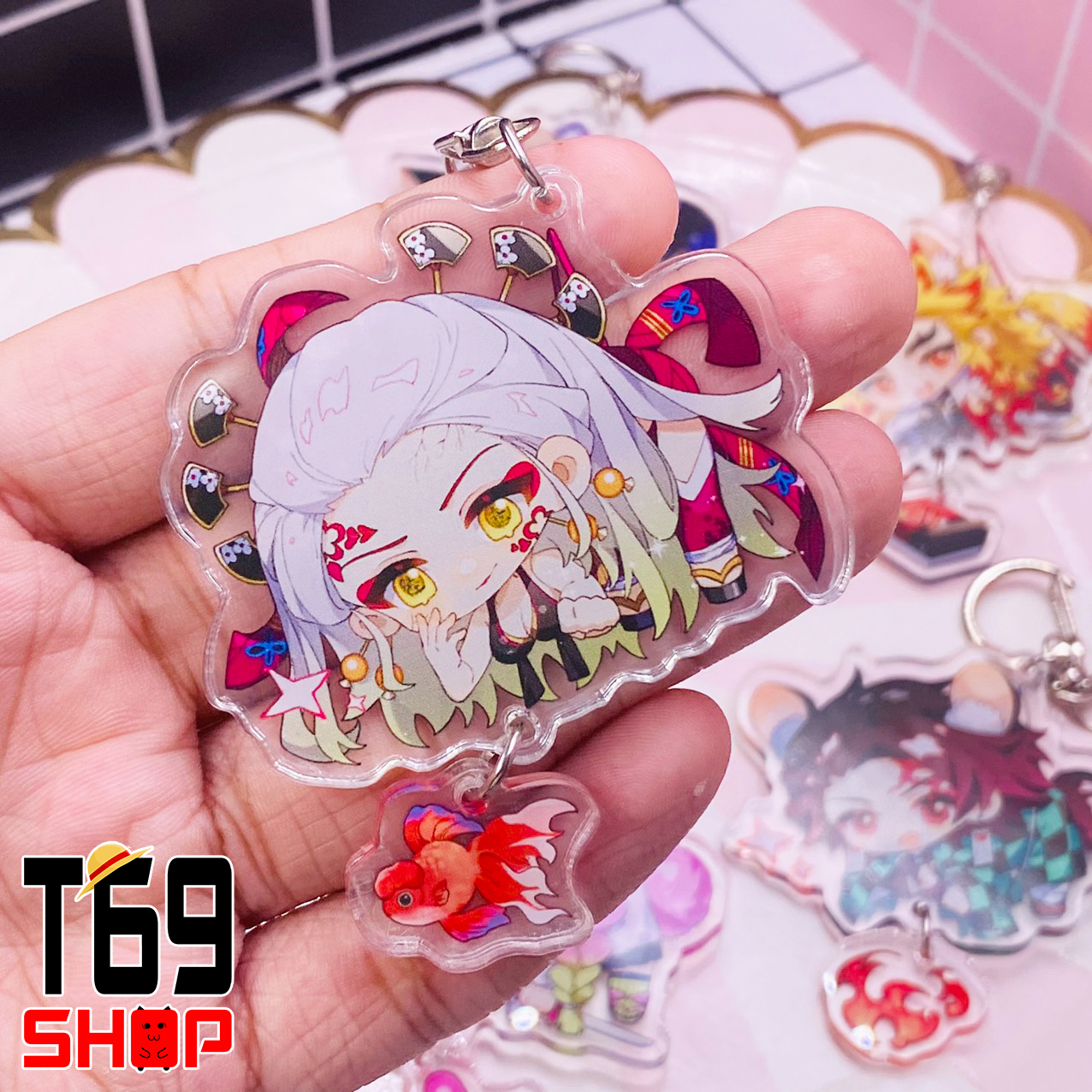 [14 mẫu] Móc khóa mica anime Kimetsu no Yaiba - Cute Animal Ver [T69 Shop]