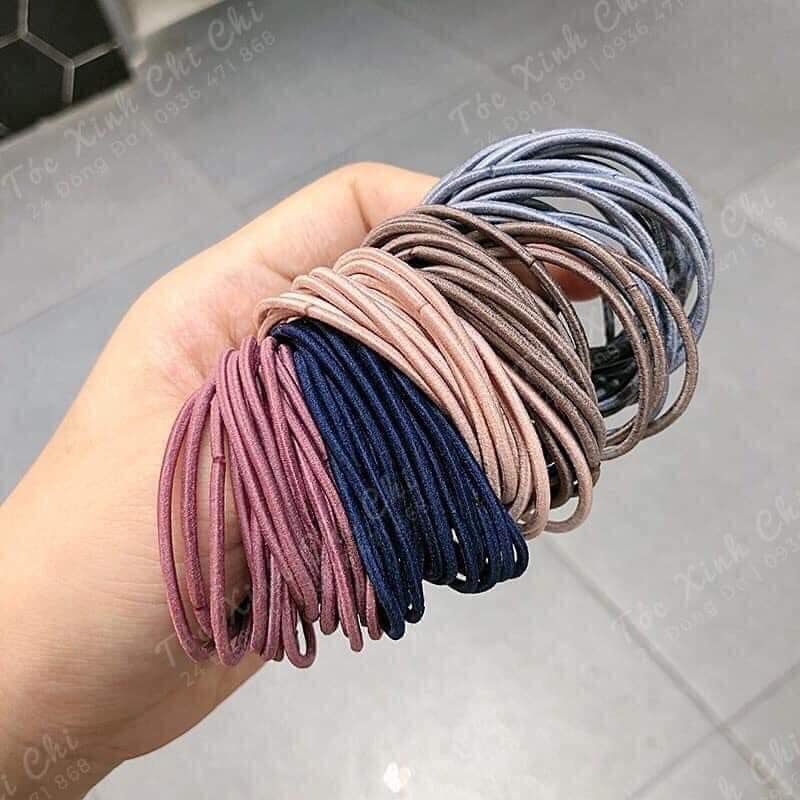 Combo 100 dây chun buộc tóc túi zip