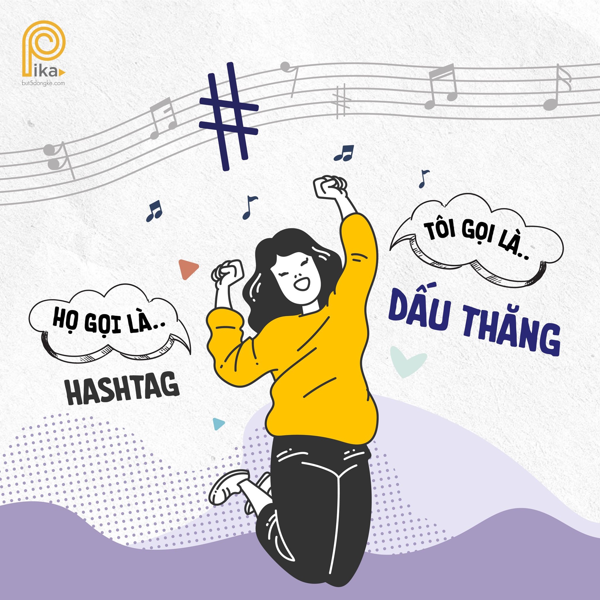 BÚT 5 DÒNG KẺ PIKA - TÍM