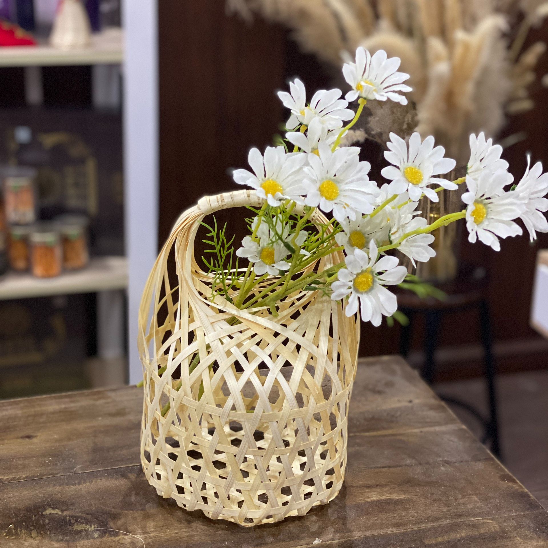 Giỏ tre, sản phẩm trang trí từ tre Bemiao