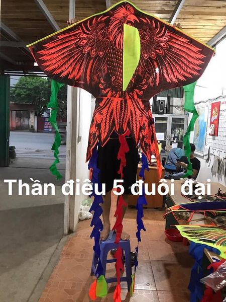 Diều phượng hoàng 5 đuôi+ cuộn dây
