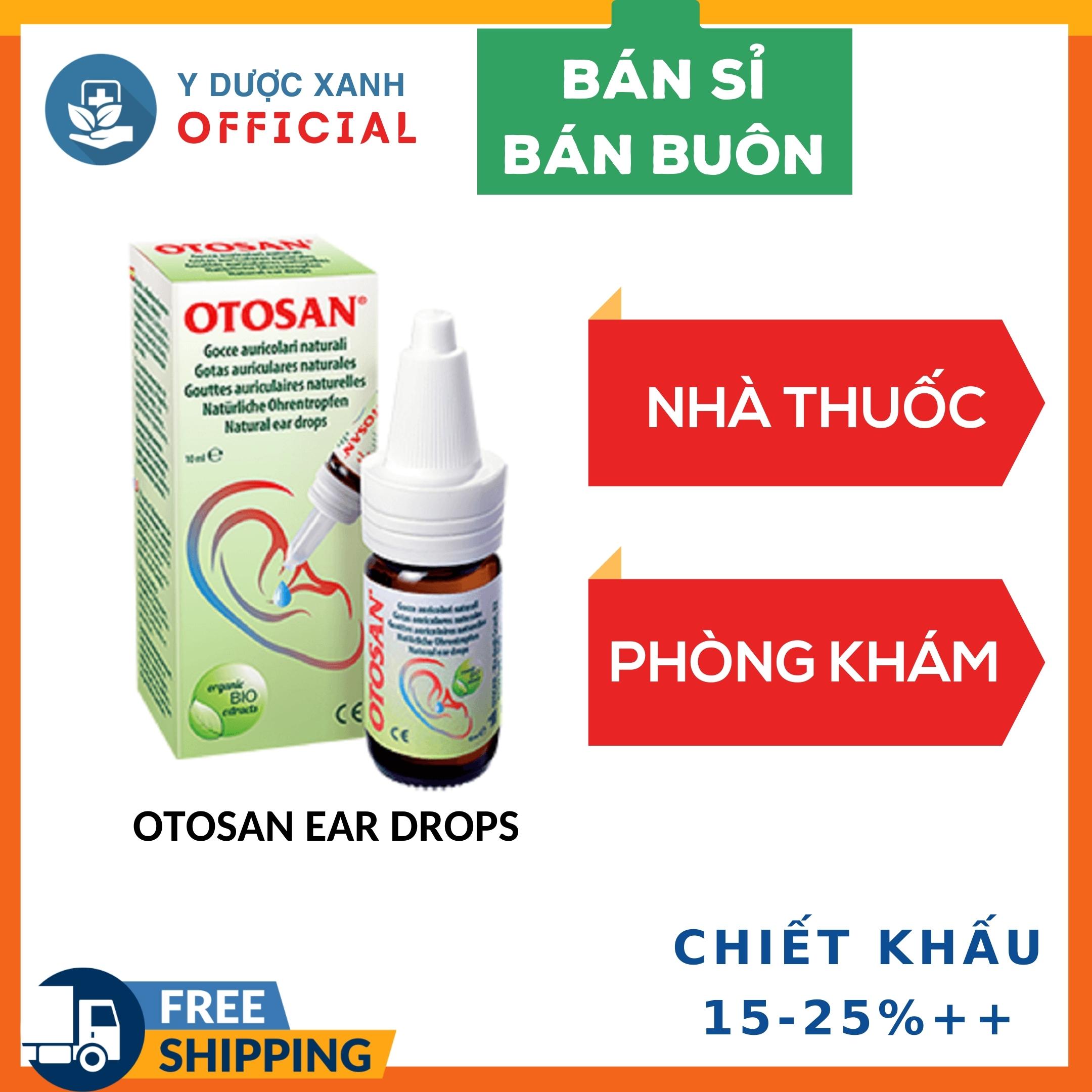 Phòng khám, dược sĩ otosan ear drops 10ml của ý, dung dịch vệ sinh tai