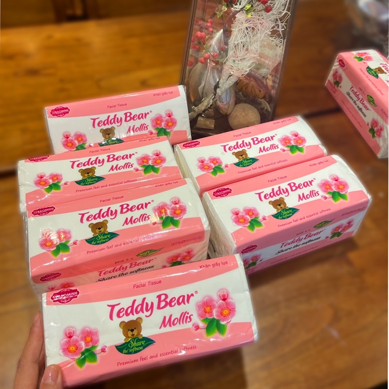 Combo Giấy Rút 10 Gói TEDDY BEAR Mollis Mềm Mịn