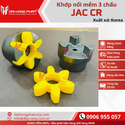 Khớp nối trục 3 chấu giảm chấn JAC CR chính hãng đủ size. HÌNH THẬT, SẴN KHO