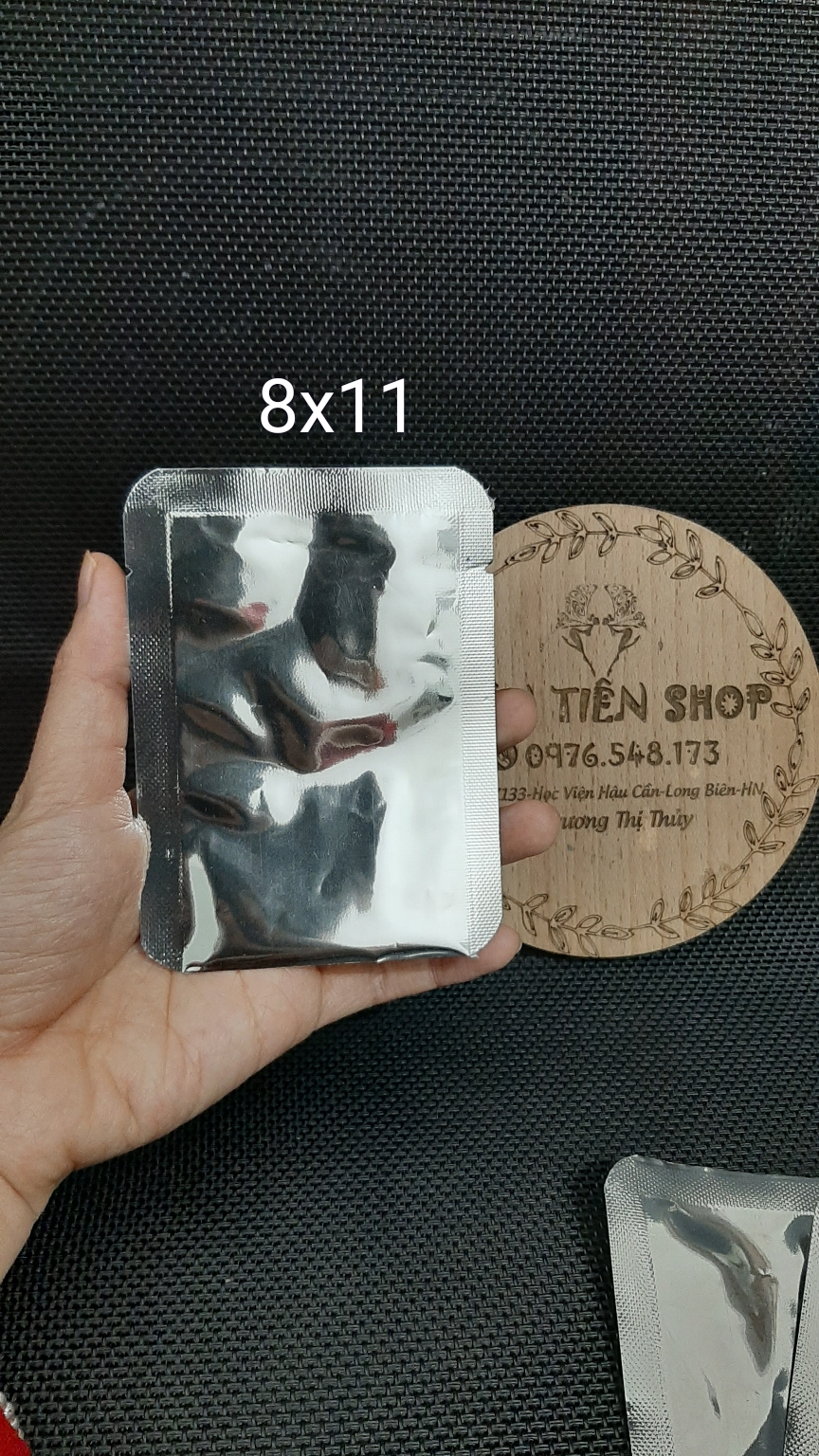 100g ( 1 lạng) túi bạc 3 biên mỏng 8x11 góc tròn
