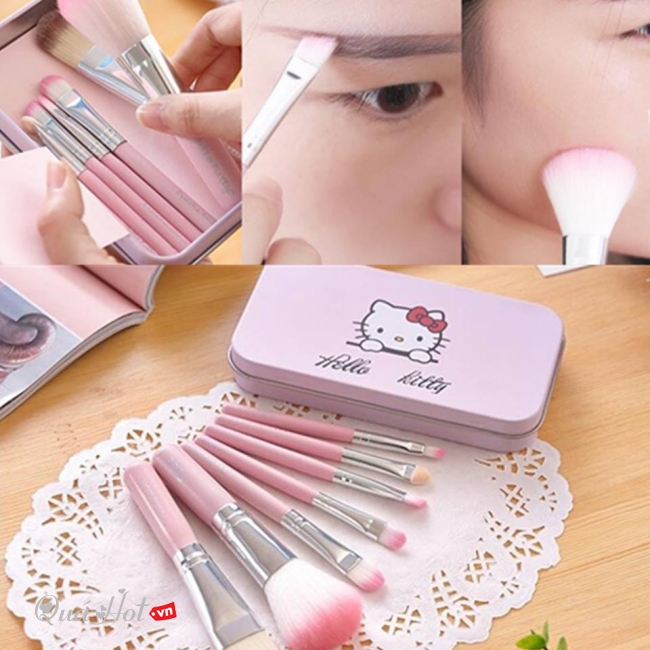 BỘ CỌ TRANG ĐIỂM HELLO KITTY 7 MÓN