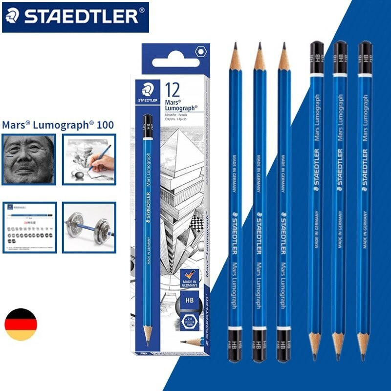 Bút chì Đức XANH/ ĐEN Staedtler MARS LUMOGRAPH (LẺ)