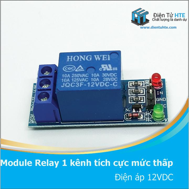 Module Relay 1 kênh kích mức thấp áp 12VDC